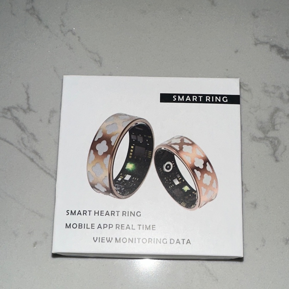 Elegant Smart Ring - Gold With Design size 6